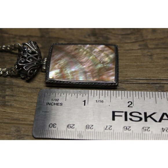 ExEx Claudia‎ Agudelo Pendant Necklace Sterling Abalone Mother of Pearl Jewelry - Picture 12 of 15